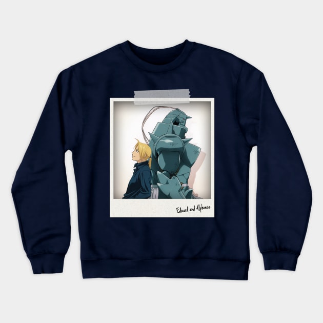 Edward and Aplhonse Elric FullMetal Alchemist Crewneck Sweatshirt by SirTeealot